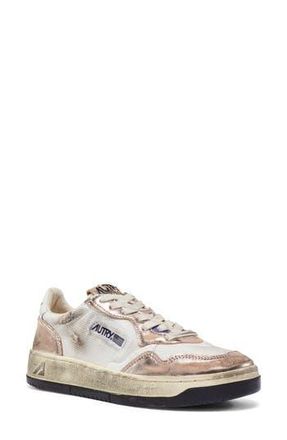 Autry Retro Low Sneaker in White Suede/Pink Mesh at Nordstrom Rack, Size 10Us / 40Eu