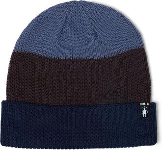 Smartwool Cantar Colorblock Beanie Traditional Hats Nightfall Blue, Merino/Polyester/Wool