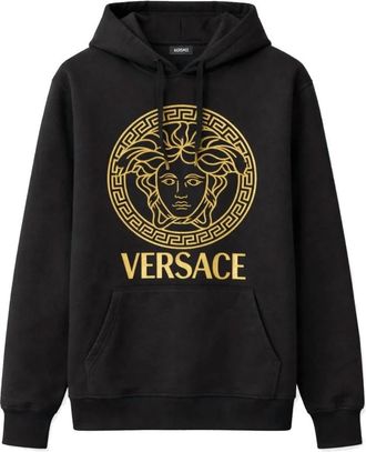 Versace Gold Medusa Logo Hoodie - Heren - Hoodies - Zwart - 2XL - Katoen - Hoodies & sweatvesten
