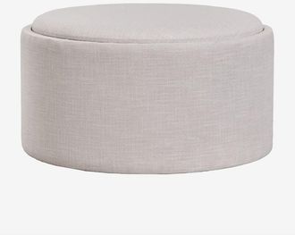 Sklum Puff redondo con bandeja y almacenaje tapizado Berkeleni SKLUM