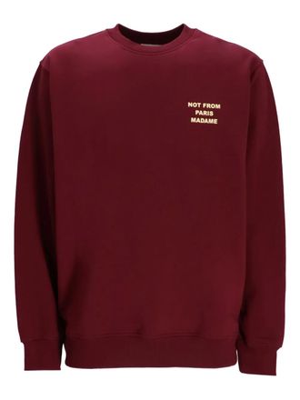 Drôle de Monsieur embroidered cotton sweatshirt - men - Cotton - M