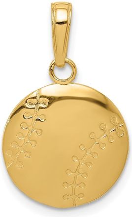 Diamond2Deal 14k Yellow Gold Gold Polished Baseball Closed Back Pendant