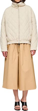 OOF Wear Shiny Nylon Quilted Cropped Puffer Jacket