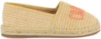Chlo&eacute; Logo Embroidered Espadrille - Dames - Espadrilles - Beige - 37 EU - Leer - Schoenen