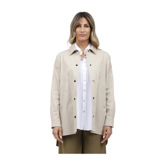 Roberto Ricci Design Shirts, female, Beige, Size: S Stylish Shirt Jacket