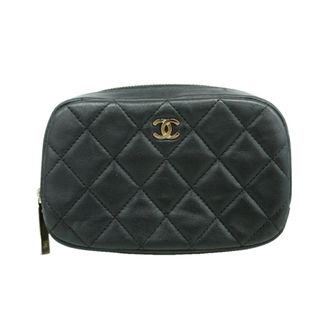 Chanel Black Leather Pouch (Pre-Owned)