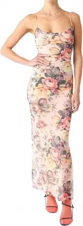 Olivaceous Fiona Floral Dress In Blush