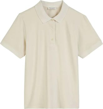 Marc O'Polo piqué polo shirt - women - Elastane/Organic Cotton - L - Neutrals