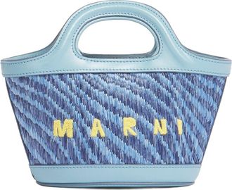 Marni Tropicalia Micro Raffia Bag in Blue