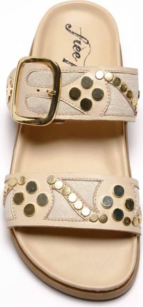 Free People Womens Revelry Studded Sandal In Plaster