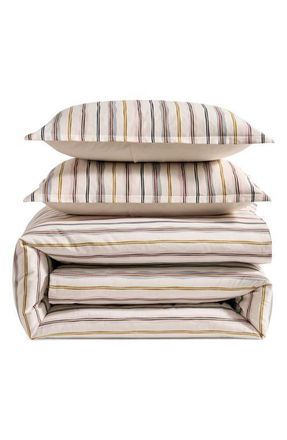 Ted Baker Scallop Stripe Duvet Cover & Pillow Shams Set in Ivory Multi at Nordstrom, Size King