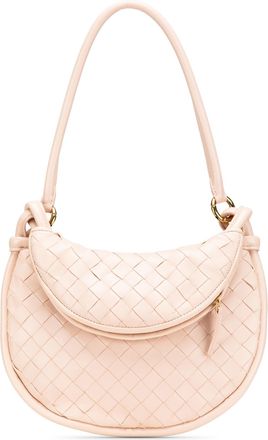 Bottega Veneta Pre-owned Womens Loop Woven Leather Shoulder Bag - Peach - One Size