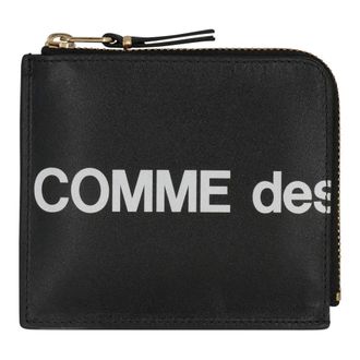 Comme Des Garçons Wallets & Cardholders, female, Black, ONE SIZE, Huge Logo Zip Wallet
