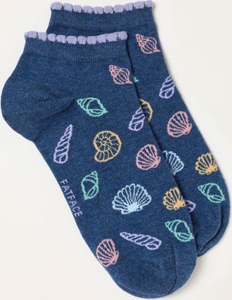 Fat Face FatFace Navy Shell Trainer Socks