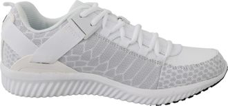 Plein Sport White Polyester Adrian Sneakers Mens Shoes