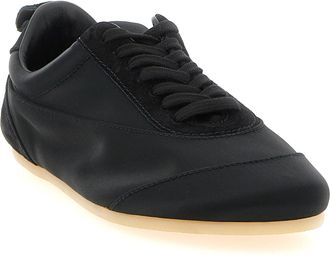 Jil Sander Womens Black Cotton Low Top Sneakers