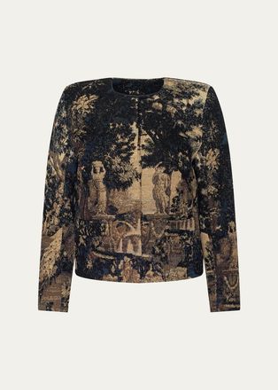 L'agence Lian Tapestry Collarless Jacket
