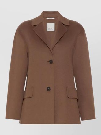 Max Mara long coat back vent notched lapels