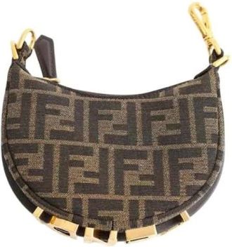 Fendi Pre-owned Mini Bags, female, Brown, Size: ONE SIZE Pre-owned Mini Hobo Bag