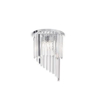 Netlighting Carlton 3 Light Wall Light Chrome E14 in Grey