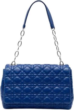 Dior Pre-owned Vintage Schoudertas - Dames - Vintage Schoudertas - Blauw - ONE Size - Leer - Vintage