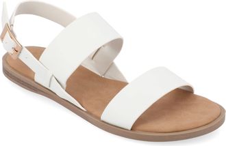 Journee Collection Womens Wide Width Lavine Flat Sandals