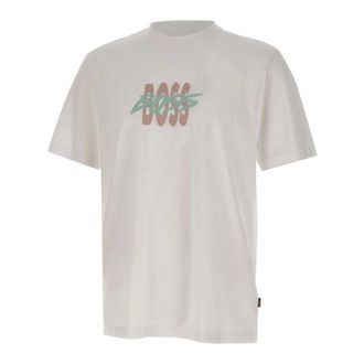 HUGO BOSS Hugo, T-Shirts, male, White, Size: 2XL Te-Bass T-Shirt
