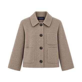 Max Mara Cloe wollen jas - Dames - Jassen - Beige - Maat: 3XS Wol