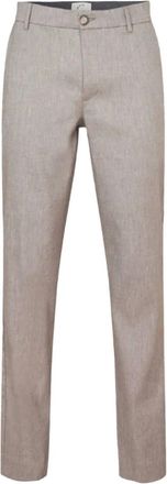 Pla&icirc;n Plain, Heren, Broeken, Beige, Maat: W33 L34 Linnen