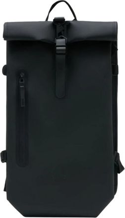 Rains Backpacks, unisex, Black, Size: ONE SIZE Rolltop Large W3 Backpack