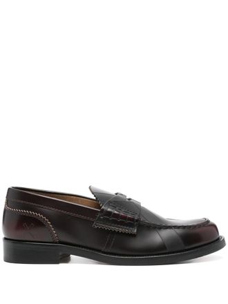 College Leren loafers - Bruin
