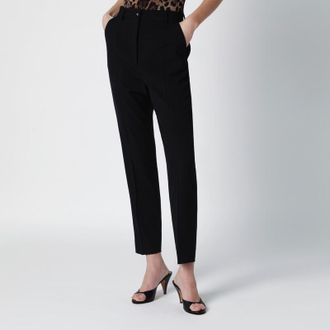 Dolce & Gabbana Black wool canvas trousers