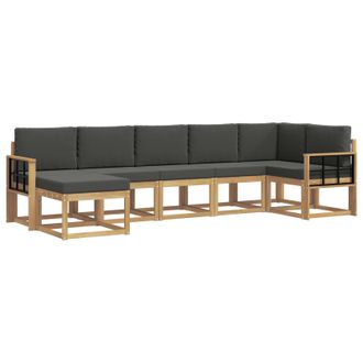 vidaXL Conjunto De Sof&aacute;s De Exterior 7 Pcs Blanco Y Antracita Vidaxl