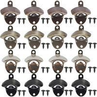 OEM Juego De 16 Abridores De Botellas Retro De Pared, Incluye Tornillos De Montaje, Ideales Para Abrir Cerveza, Cola, Vino, Refrescos, Etc., Perfectos Par