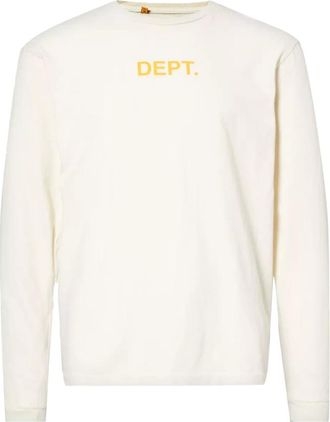 Gallery Dept. Long Sleeve T-Shirts, male, White, XS, Dept Logo Long-Sleeve T-Shirt