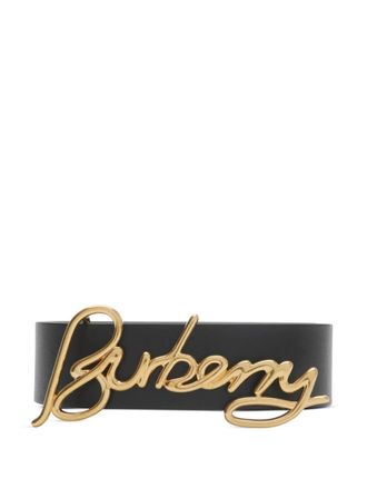 Burberry Signature reversible belt - women - Leather - S - Black