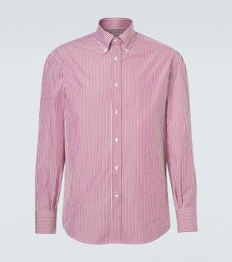 Brunello Cucinelli Striped cotton poplin shirt