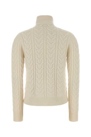 Max Mara Cable-Knit Cashmere Cardigan - White