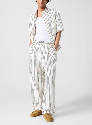 LGN Louis Gabriel Nouchi Mens Striped poplin pyjama-style pant