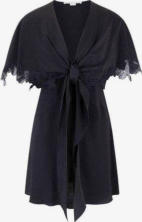 Stella McCartney Cape-Top aus Seide und Spitze