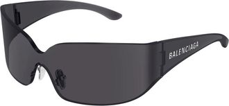 Balenciaga Shield Zonnebril - Heren - Zonnebrillen - Grijs - ONE Size - Nylon - Accessoires