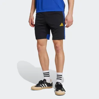 adidas Trainingsshorts ADIDAS PERFORMANCE TIRO ES SHO, Damen, Gr. 3XL, N-Gr, gelb (schwarz, semi lucid blau, crew gelb), Obermaterial: 100% Polyester, Hosen 