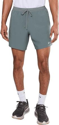Nike Dri-FIT Stride 7 Brief Shorts Mens Workout Smoke Grey/Reflective Silver : 2XL 7, Polyester