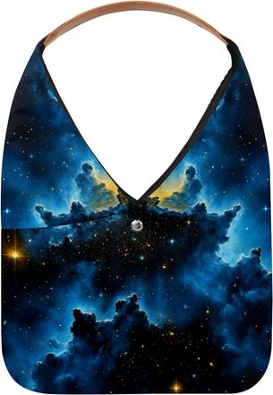 Generic Stars Nebula Reusable Lightweight Grocery Bags - Foldable Into Compact Pouch, Washable & Sturdy, Multipurpose for Shopping and Travel