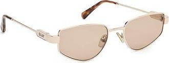 Quay Hit Single Fashion Sunglasses Gold/Brown, Metal Frames/Polycarbonate