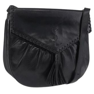 Saint Laurent Pre-owned Vintage Leren Schoudertas - Dames - Pre-owned - Zwart - Maat: ONE Size Leer