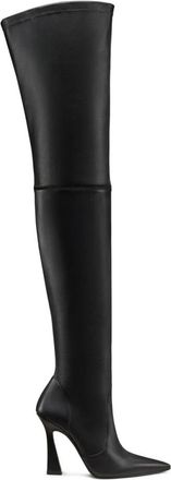 Stuart Weitzman Ultravinnie Boot 100 - Dames - Over de knie laarzen - Zwart - 37 EU - Leer - Schoenen