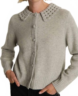 Nation Ltd Addie Collared Cardigan In Heather Grey