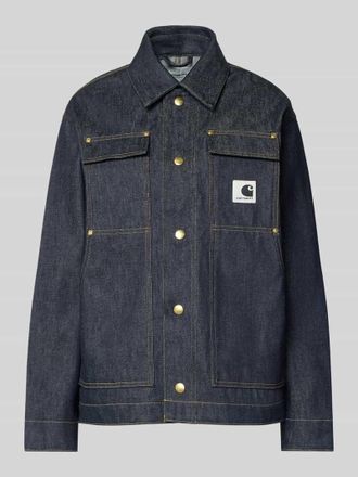Carhartt Work in Progress Regular Fit Jeansjacke mit Logo-Patch Modell Arctic in Dunkelblau, Gr&ouml;&szlig;e XS