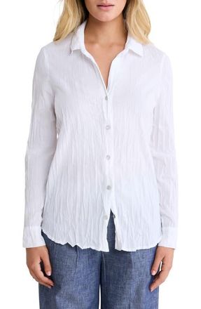 Nic+Zoe Core Cotton Long Sleeve Button-Up Shirt in Paper White at Nordstrom, Size Xx-Large